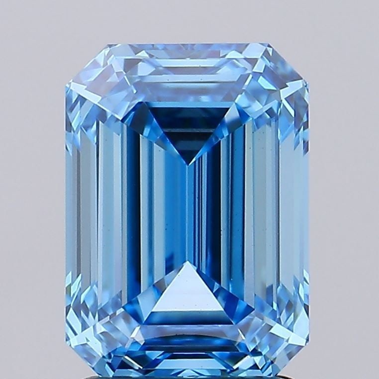 Loose Diamond - EMERALD 2.32ct Fancy Vivid Blue VS1: Loose Diamond - EMERALD 2.32ct Fancy Vivid Blue VS1 Source: This is a real non-mined Diamond that has been grown in a lab Shape: EMERALD Carats: 2.32 Color: Fancy Vivid Blue Certification: IGI Video: