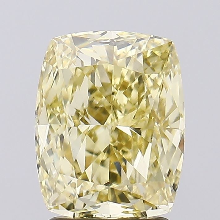 Loose Diamond - CUSHION MODIFIED 2.58ct Fancy Intense Yellow VS1: Loose Diamond - CUSHION MODIFIED 2.58ct Fancy Intense Yellow VS1 Source: This is a real non-mined Diamond that has been grown in a lab Shape: CUSHION MODIFIED Carats: 2.58 Color: Fancy Intense Yellow 