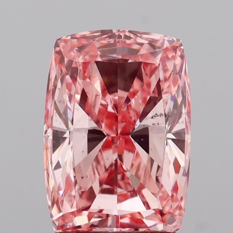 Loose Diamond - CUSHION MODIFIED 2.01ct Fancy Intense Pink SI1: Loose Diamond - CUSHION MODIFIED 2.01ct Fancy Intense Pink SI1 Source: This is a real non-mined Diamond that has been grown in a lab Shape: CUSHION MODIFIED Carats: 2.01 Color: Fancy Intense Pink Cert