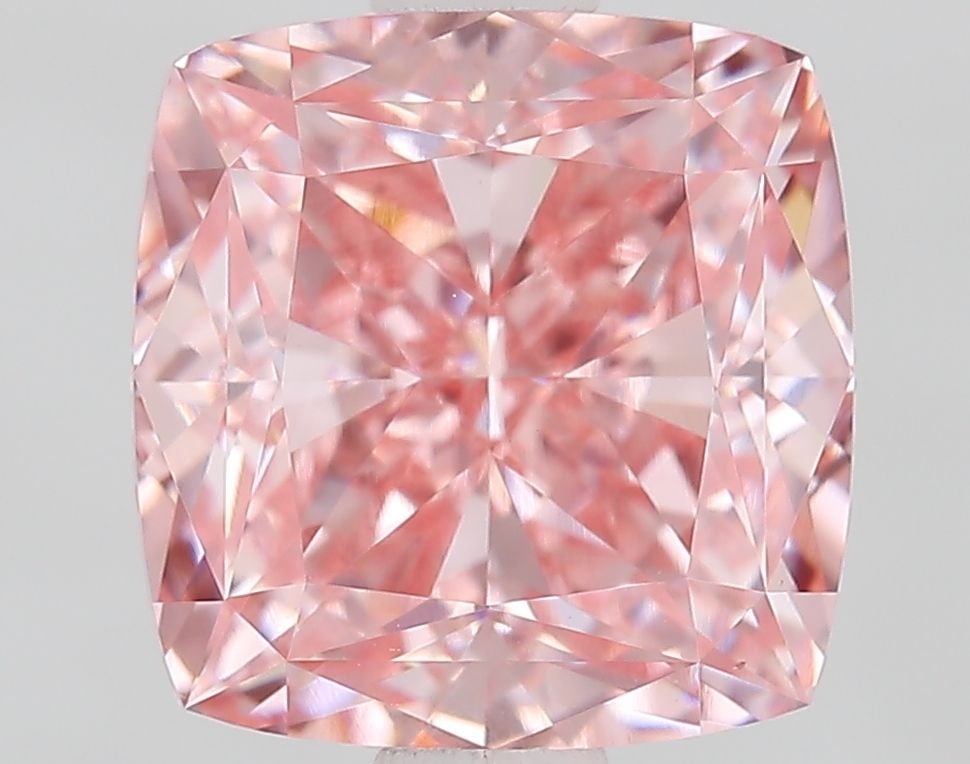Loose Diamond - CUSHION MODIFIED 2.11ct Fancy Intense Pink VVS2: Loose Diamond - CUSHION MODIFIED 2.11ct Fancy Intense Pink VVS2 Source: This is a real non-mined Diamond that has been grown in a lab Shape: CUSHION MODIFIED Carats: 2.11 Color: Fancy Intense Pink Cer