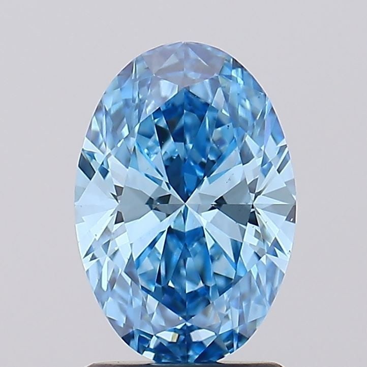 Loose Diamond - OVAL 1.52ct Fancy Vivid Blue VS1: Loose Diamond - OVAL 1.52ct Fancy Vivid Blue VS1 Source: This is a real non-mined Diamond that has been grown in a lab Shape: OVAL Carats: 1.52 Color: Fancy Vivid Blue Certification: IGI Video: