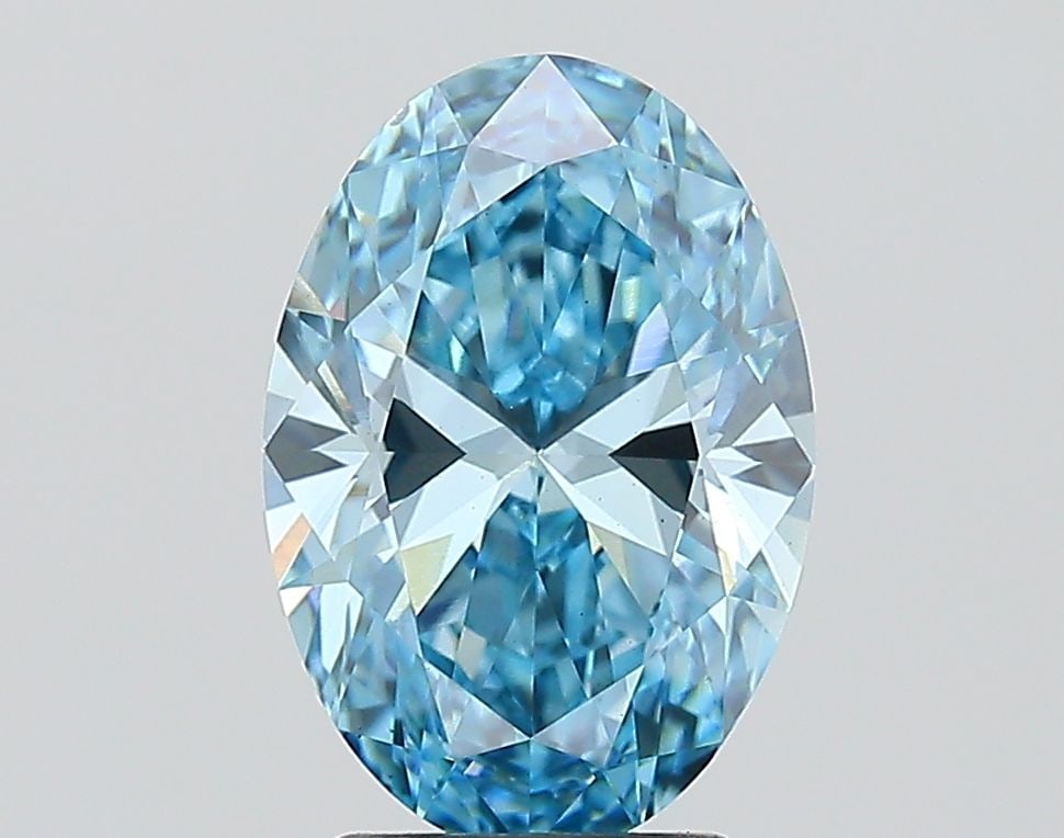 Loose Diamond - OVAL 2.6ct Fancy Vivid Blue VS1: Loose Diamond - OVAL 2.6ct Fancy Vivid Blue VS1 Source: This is a real non-mined Diamond that has been grown in a lab Shape: OVAL Carats: 2.6 Color: Fancy Vivid Blue Certification: IGI Video: