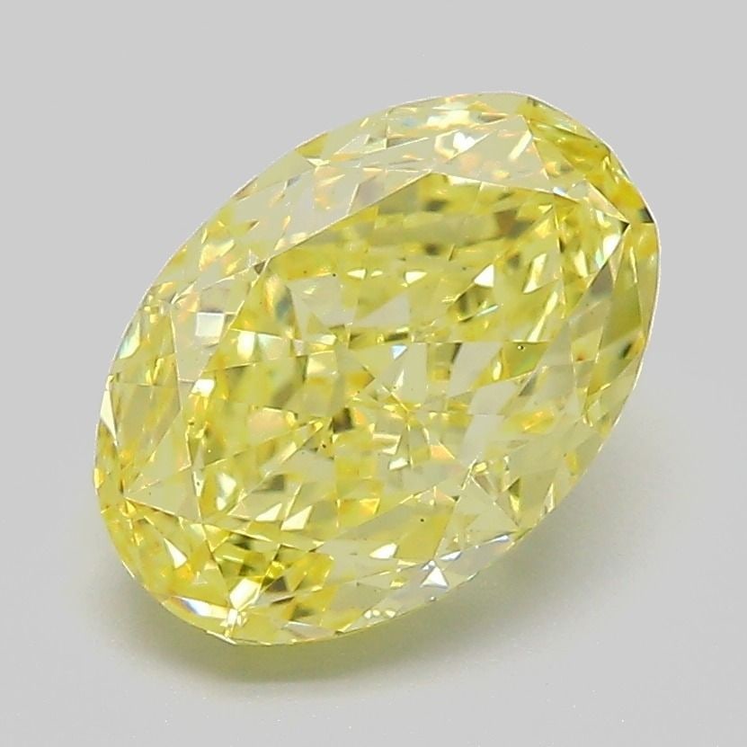 Loose Diamond - OVAL 2.55ct Fancy Intense Yellow VS2: Loose Diamond - OVAL 2.55ct Fancy Intense Yellow VS2 Source: This is a real non-mined Diamond that has been grown in a lab Shape: OVAL Carats: 2.55 Color: Fancy Intense Yellow Certification: IGI Video