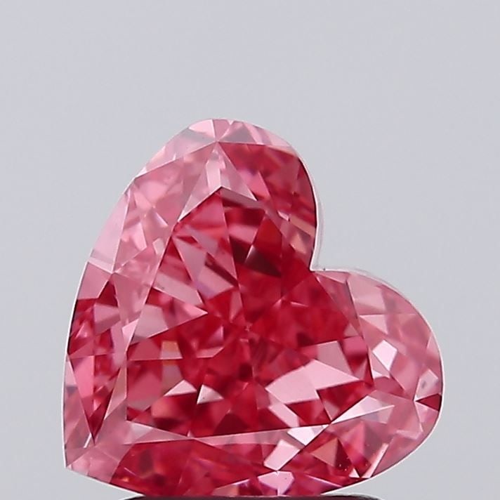 Loose Diamond - HEART 1.72ct Fancy Vivid Pink VVS2: Loose Diamond - HEART 1.72ct Fancy Vivid Pink VVS2 Source: This is a real non-mined Diamond that has been grown in a lab Shape: HEART Carats: 1.72 Color: Fancy Vivid Pink Certification: IGI Video: