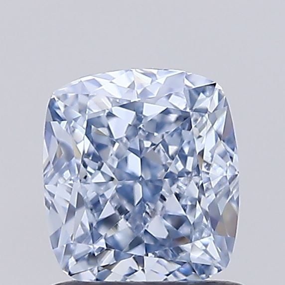 Loose Diamond - CUSHION MODIFIED 1.02ct Fancy Blue VVS2: Loose Diamond - CUSHION MODIFIED 1.02ct Fancy Blue VVS2 Source: This is a real non-mined Diamond that has been grown in a lab Shape: CUSHION MODIFIED Carats: 1.02 Color: Fancy Blue Certification: IGI 