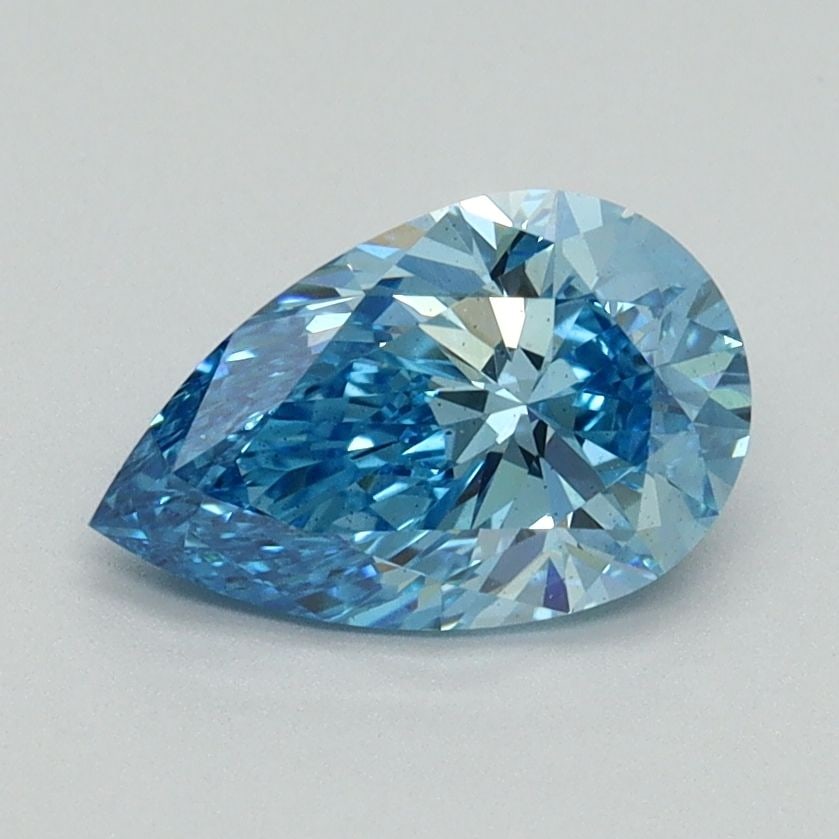 Loose Diamond - PEAR 1.15ct Fancy Vivid Blue VS2: Loose Diamond - PEAR 1.15ct Fancy Vivid Blue VS2 Source: This is a real non-mined Diamond that has been grown in a lab Shape: PEAR Carats: 1.15 Color: Fancy Vivid Blue Certification: IGI Video: