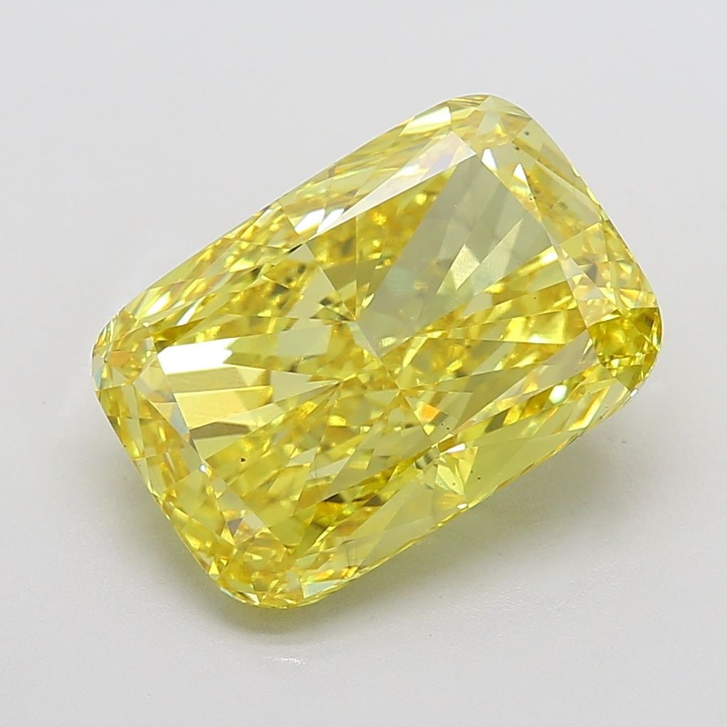 Loose Diamond - CUSHION MODIFIED 10.05ct Fancy Vivid Yellow VS2: Loose Diamond - CUSHION MODIFIED 10.05ct Fancy Vivid Yellow VS2 Source: This is a real non-mined Diamond that has been grown in a lab Shape: CUSHION MODIFIED Carats: 10.05 Color: Fancy Vivid Yellow Ce