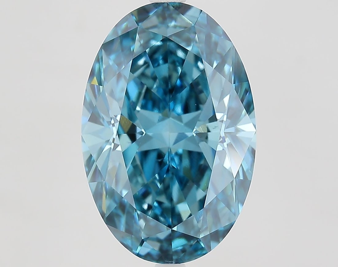 Loose Diamond - OVAL 7.02ct Fancy Vivid Blue VS2: Loose Diamond - OVAL 7.02ct Fancy Vivid Blue VS2 Source: This is a real non-mined Diamond that has been grown in a lab Shape: OVAL Carats: 7.02 Color: Fancy Vivid Blue Certification: IGI Video: