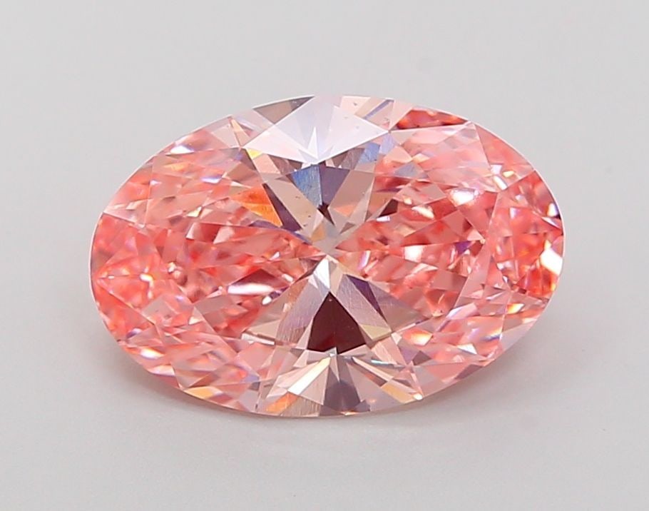 Loose Diamond - OVAL 5.03ct Fancy Vivid Pink VS1: Loose Diamond - OVAL 5.03ct Fancy Vivid Pink VS1 Source: This is a real non-mined Diamond that has been grown in a lab Shape: OVAL Carats: 5.03 Color: Fancy Vivid Pink Certification: IGI Video: