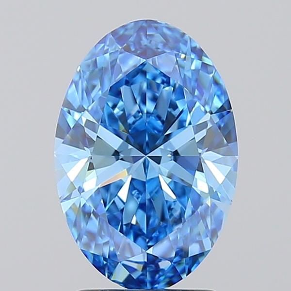 Loose Diamond - OVAL 2.04ct Fancy Vivid Blue VVS1: Loose Diamond - OVAL 2.04ct Fancy Vivid Blue VVS1 Source: This is a real non-mined Diamond that has been grown in a lab Shape: OVAL Carats: 2.04 Color: Fancy Vivid Blue Certification: IGI Video: