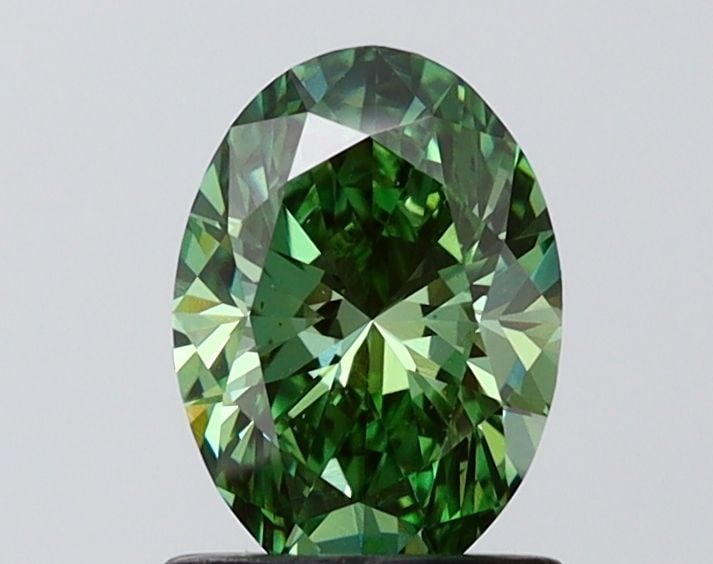 Loose Diamond - OVAL 1.05ct Fancy Vivid Green VS1: Loose Diamond - OVAL 1.05ct Fancy Vivid Green VS1 Source: This is a real non-mined Diamond that has been grown in a lab Shape: OVAL Carats: 1.05 Color: Fancy Vivid Green Certification: IGI Video:
