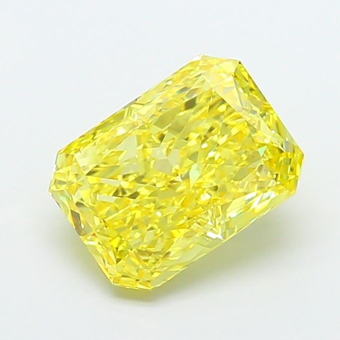 Loose Diamond - RADIANT 3.0ct Fancy Vivid Yellow VS1: Loose Diamond - RADIANT 3.0ct Fancy Vivid Yellow VS1 Source: This is a real non-mined Diamond that has been grown in a lab Shape: RADIANT Carats: 3.0 Color: Fancy Vivid Yellow Certification: IGI Video