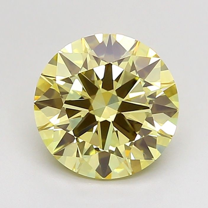Loose Diamond - ROUND 2.01ct Fancy Yellow VVS2: Loose Diamond - ROUND 2.01ct Fancy Yellow VVS2 Source: This is a real non-mined Diamond that has been grown in a lab Shape: ROUND Carats: 2.01 Color: Fancy Yellow Certification: IGI Video:
