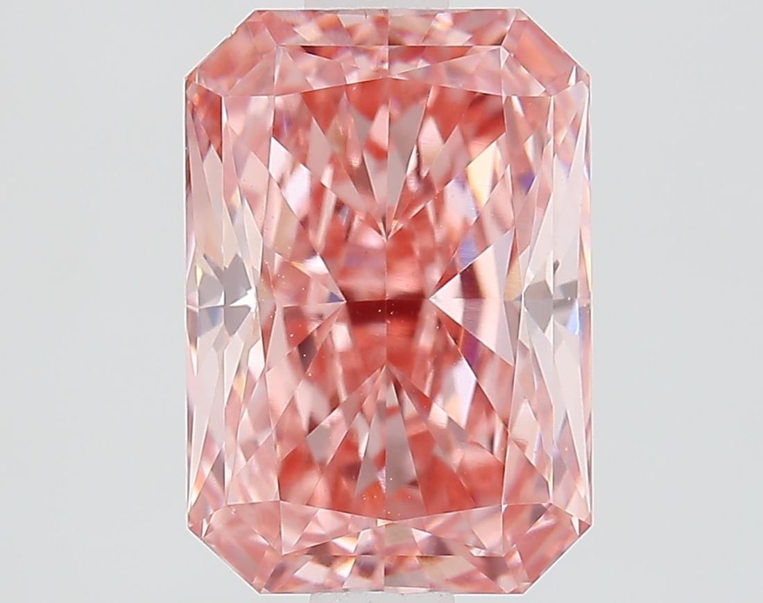 Loose Diamond - RADIANT 2.28ct Fancy Vivid Pink VS1: Loose Diamond - RADIANT 2.28ct Fancy Vivid Pink VS1 Source: This is a real non-mined Diamond that has been grown in a lab Shape: RADIANT Carats: 2.28 Color: Fancy Vivid Pink Certification: IGI Video: