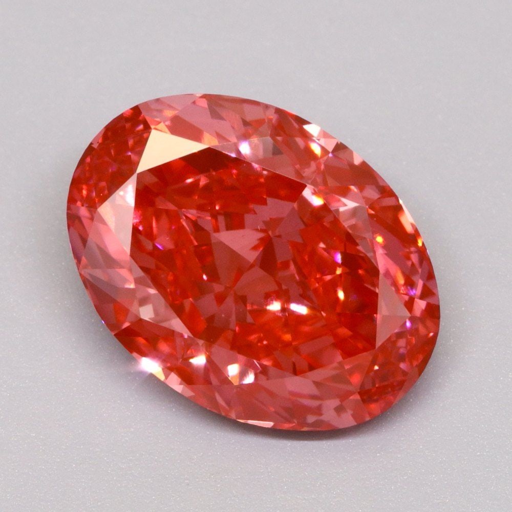 Loose Diamond - OVAL 5.03ct Fancy Vivid Pink VS1: Loose Diamond - OVAL 5.03ct Fancy Vivid Pink VS1 Source: This is a real non-mined Diamond that has been grown in a lab Shape: OVAL Carats: 5.03 Color: Fancy Vivid Pink Certification: IGI Video: