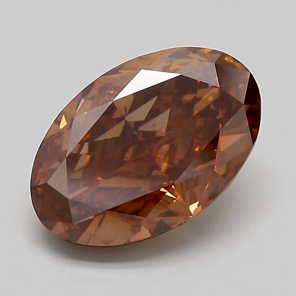 Loose Diamond - OVAL 3.49ct Fancy Pink Brown VS1: Loose Diamond - OVAL 3.49ct Fancy Pink Brown VS1 Source: This is a real non-mined Diamond that has been grown in a lab Shape: OVAL Carats: 3.49 Color: Fancy Pink Brown Certification: IGI Video: