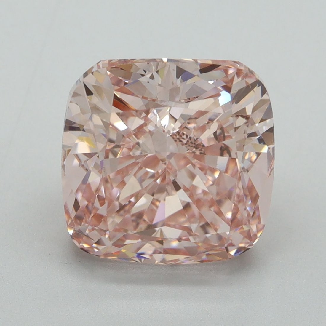 Loose Diamond - CUSHION BRILLIANT 5.52ct Fancy Vivid Pink VS2: Loose Diamond - CUSHION BRILLIANT 5.52ct Fancy Vivid Pink VS2 Source: This is a real non-mined Diamond that has been grown in a lab Shape: CUSHION BRILLIANT Carats: 5.52 Color: Fancy Vivid Pink Certif