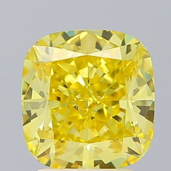 Loose Diamond - CUSHION BRILLIANT 2.33ct Fancy Vivid Yellow VVS2: Loose Diamond - CUSHION BRILLIANT 2.33ct Fancy Vivid Yellow VVS2 Source: This is a real non-mined Diamond that has been grown in a lab Shape: CUSHION BRILLIANT Carats: 2.33 Color: Fancy Vivid Yellow C