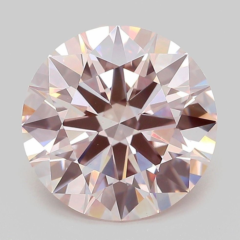 Ideal Loose Diamond - ROUND 5.09ct Fancy Light Pink VS1: Ideal Loose Diamond - ROUND 5.09ct Fancy Light Pink VS1 Source: This is a real non-mined Diamond that has been grown in a lab Shape: ROUND Carats: 5.09 Color: Fancy Light Pink Certification: IGI Video