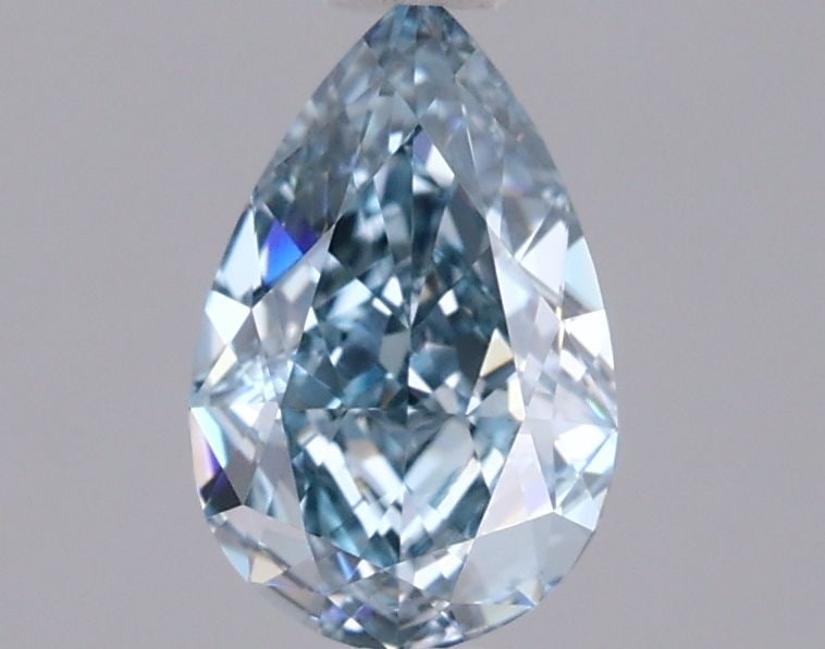 Loose Diamond - PEAR 1.02ct Blue VS1: Loose Diamond - PEAR 1.02ct Blue VS1 Source: This is a real non-mined Diamond that has been grown in a lab Shape: PEAR Carats: 1.02 Color: Blue Certification: NONE Video: