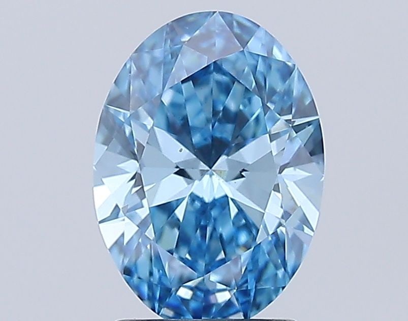 Loose Diamond - OVAL 1.81ct Fancy Vivid Blue VS1: Loose Diamond - OVAL 1.81ct Fancy Vivid Blue VS1 Source: This is a real non-mined Diamond that has been grown in a lab Shape: OVAL Carats: 1.81 Color: Fancy Vivid Blue Certification: IGI Video: