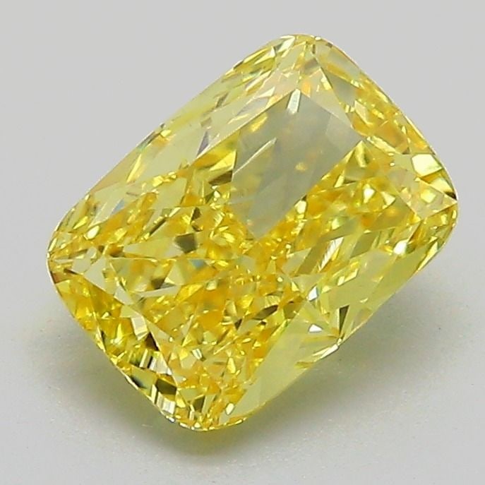 Loose Diamond - CUSHION MODIFIED 1.52ct Fancy Vivid Yellow VS1: Loose Diamond - CUSHION MODIFIED 1.52ct Fancy Vivid Yellow VS1 Source: This is a real non-mined Diamond that has been grown in a lab Shape: CUSHION MODIFIED Carats: 1.52 Color: Fancy Vivid Yellow Cert