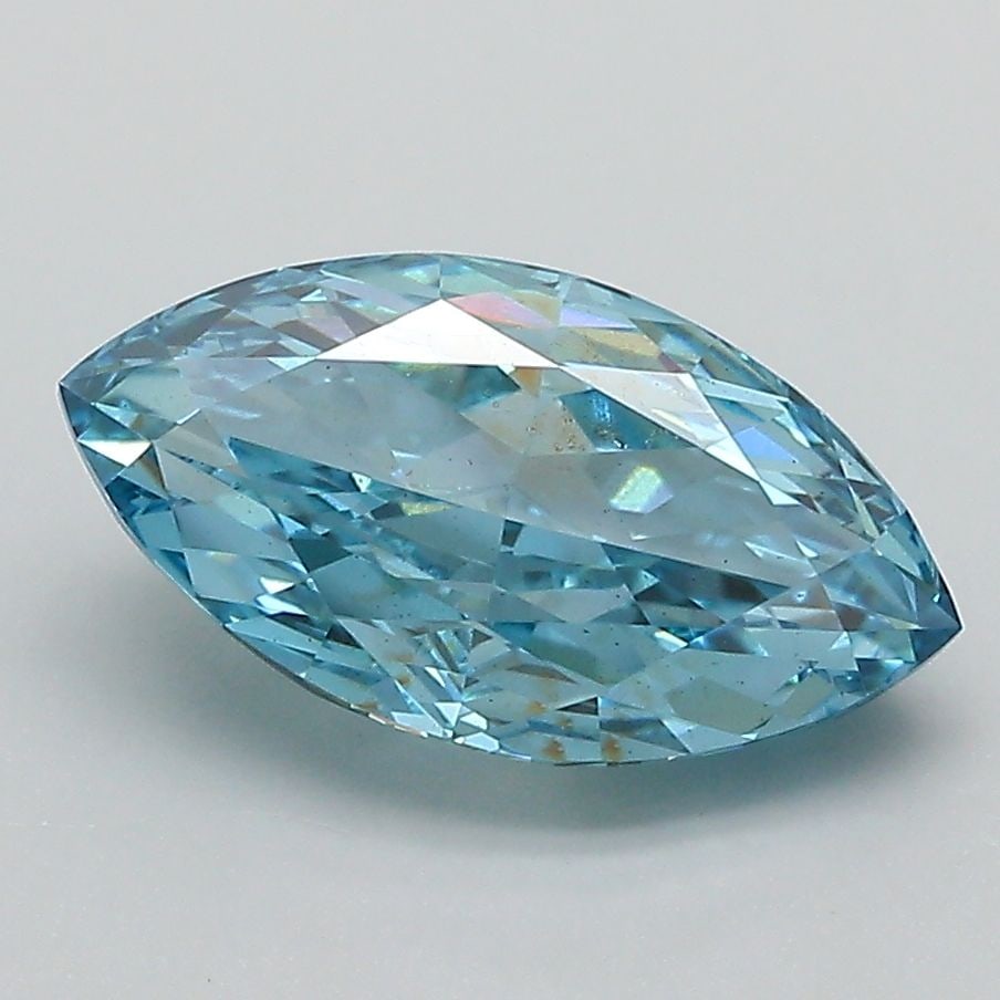 Loose Diamond - MARQUISE 2.29ct Fancy Vivid Blue VS1: Loose Diamond - MARQUISE 2.29ct Fancy Vivid Blue VS1 Source: This is a real non-mined Diamond that has been grown in a lab Shape: MARQUISE Carats: 2.29 Color: Fancy Vivid Blue Certification: IGI Video