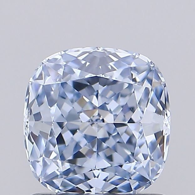 Loose Diamond - CUSHION MODIFIED 1.2ct Fancy Blue VVS1: Loose Diamond - CUSHION MODIFIED 1.2ct Fancy Blue VVS1 Source: This is a real non-mined Diamond that has been grown in a lab Shape: CUSHION MODIFIED Carats: 1.2 Color: Fancy Blue Certification: IGI Vi