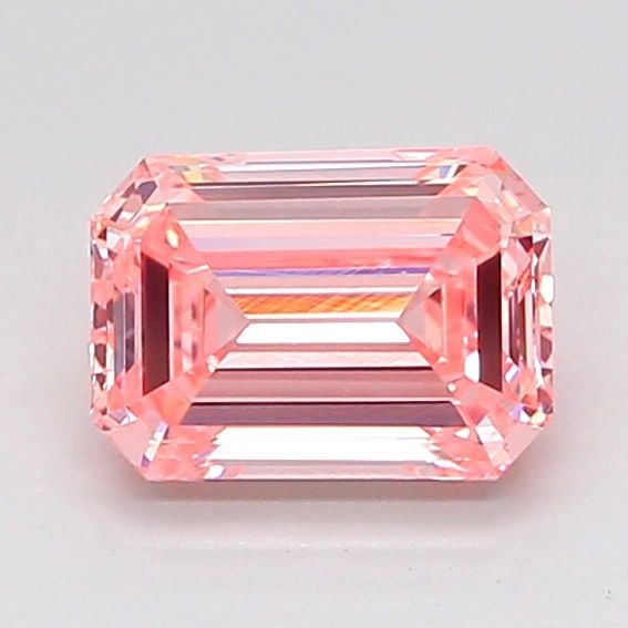 Loose Diamond - EMERALD 1.07ct Fancy Vivid Pink VVS2: Loose Diamond - EMERALD 1.07ct Fancy Vivid Pink VVS2 Source: This is a real non-mined Diamond that has been grown in a lab Shape: EMERALD Carats: 1.07 Color: Fancy Vivid Pink Certification: IGI Video: