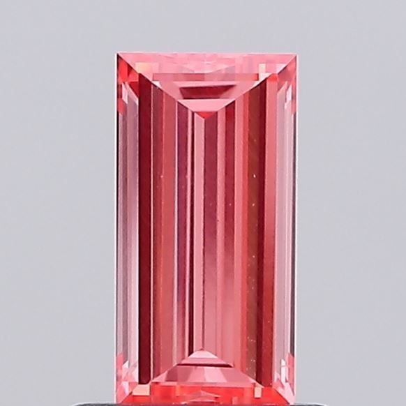 Loose Diamond - BAGUETTE 0.58ct Fancy Vivid Pink VVS2: Loose Diamond - BAGUETTE 0.58ct Fancy Vivid Pink VVS2 Source: This is a real non-mined Diamond that has been grown in a lab Shape: BAGUETTE Carats: 0.58 Color: Fancy Vivid Pink Certification: NONE Vid