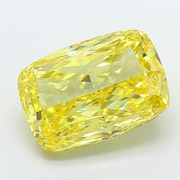 Loose Diamond - CUSHION MODIFIED 5.06ct Fancy Vivid Yellow VS2: Loose Diamond - CUSHION MODIFIED 5.06ct Fancy Vivid Yellow VS2 Source: This is a real non-mined Diamond that has been grown in a lab Shape: CUSHION MODIFIED Carats: 5.06 Color: Fancy Vivid Yellow Cert