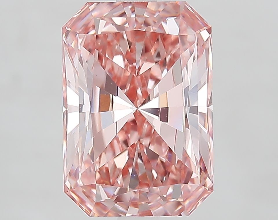 Loose Diamond - RADIANT 3.86ct Fancy Vivid Pink VVS2: Loose Diamond - RADIANT 3.86ct Fancy Vivid Pink VVS2 Source: This is a real non-mined Diamond that has been grown in a lab Shape: RADIANT Carats: 3.86 Color: Fancy Vivid Pink Certification: IGI Video: