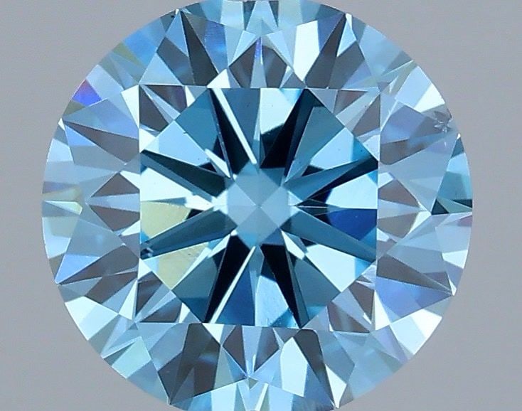 Loose Diamond - ROUND 1.51ct Fancy Vivid Blue VS2: Loose Diamond - ROUND 1.51ct Fancy Vivid Blue VS2 Source: This is a real non-mined Diamond that has been grown in a lab Shape: ROUND Carats: 1.51 Color: Fancy Vivid Blue Certification: IGI Video: