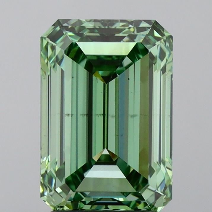 Loose Diamond - EMERALD 2.6ct Fancy Vivid Green VS2: Loose Diamond - EMERALD 2.6ct Fancy Vivid Green VS2 Source: This is a real non-mined Diamond that has been grown in a lab Shape: EMERALD Carats: 2.6 Color: Fancy Vivid Green Certification: IGI Video: