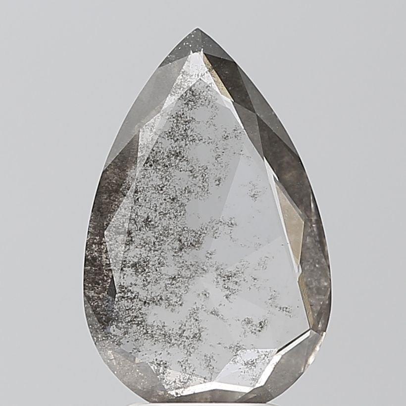 Loose Diamond - PEAR 1.91ct Salt and Pepper I2: Loose Diamond - PEAR 1.91ct Salt and Pepper I2 Source: This is a real non-mined Diamond that has been grown in a lab Shape: PEAR Carats: 1.91 Color: Salt and Pepper Certification: NONE Video: