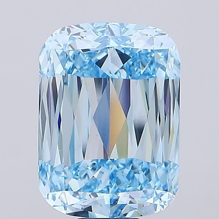 Loose Diamond - CUSHION MODIFIED 14.54ct Fancy Vivid Blue VS1: Loose Diamond - CUSHION MODIFIED 14.54ct Fancy Vivid Blue VS1 Source: This is a real non-mined Diamond that has been grown in a lab Shape: CUSHION MODIFIED Carats: 14.54 Color: Fancy Vivid Blue Certif
