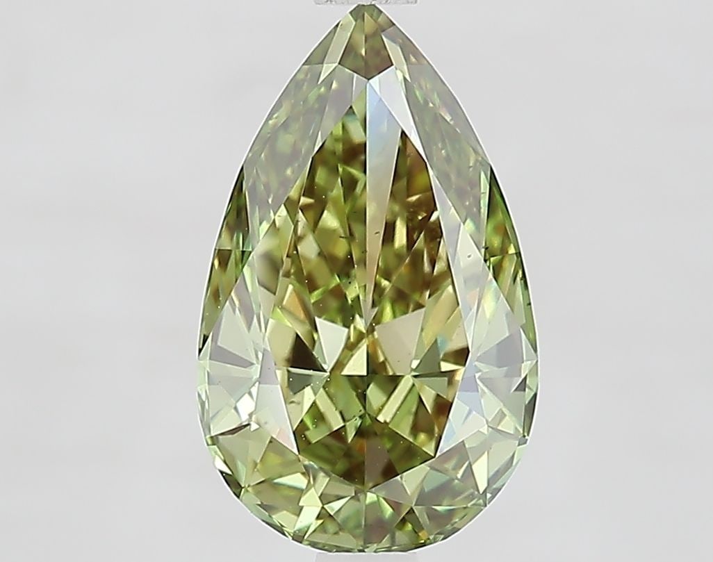 Loose Diamond - PEAR 2.55ct Fancy Vivid Green VS2: Loose Diamond - PEAR 2.55ct Fancy Vivid Green VS2 Source: This is a real non-mined Diamond that has been grown in a lab Shape: PEAR Carats: 2.55 Color: Fancy Vivid Green Certification: IGI Video: