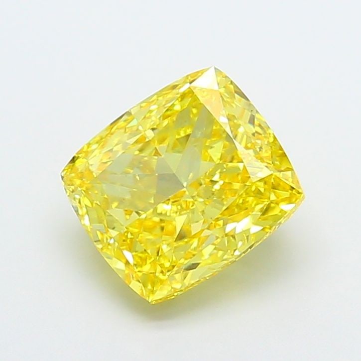 Loose Diamond - CUSHION MODIFIED 4.51ct Fancy Vivid Yellow VS2: Loose Diamond - CUSHION MODIFIED 4.51ct Fancy Vivid Yellow VS2 Source: This is a real non-mined Diamond that has been grown in a lab Shape: CUSHION MODIFIED Carats: 4.51 Color: Fancy Vivid Yellow Cert