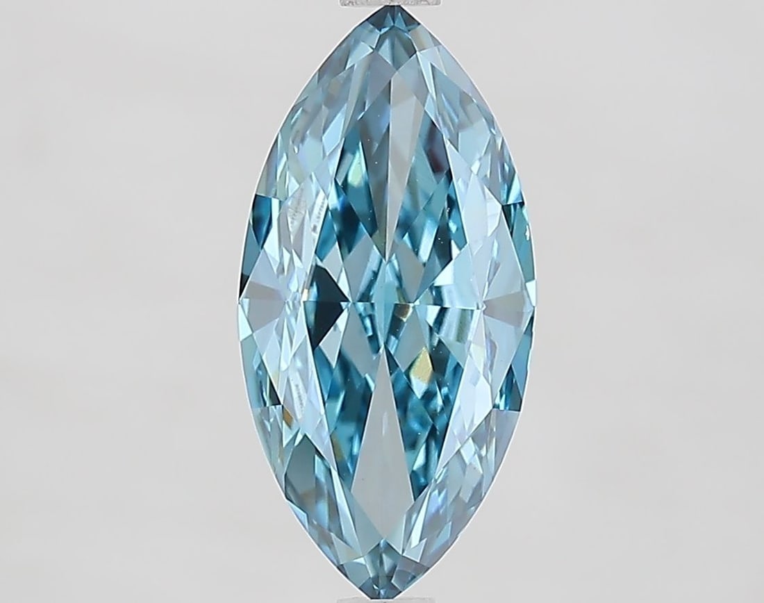 Loose Diamond - MARQUISE 2.66ct Fancy Vivid Blue VVS2: Loose Diamond - MARQUISE 2.66ct Fancy Vivid Blue VVS2 Source: This is a real non-mined Diamond that has been grown in a lab Shape: MARQUISE Carats: 2.66 Color: Fancy Vivid Blue Certification: IGI Vide