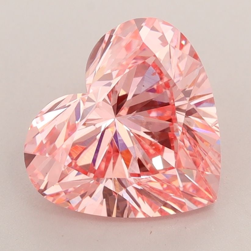Loose Diamond - HEART 2.76ct Fancy Vivid Pink VS2: Loose Diamond - HEART 2.76ct Fancy Vivid Pink VS2 Source: This is a real non-mined Diamond that has been grown in a lab Shape: HEART Carats: 2.76 Color: Fancy Vivid Pink Certification: IGI Video: