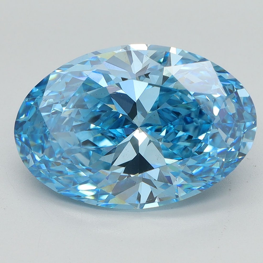 Loose Diamond - OVAL 5.02ct Fancy Vivid Blue VS2: Loose Diamond - OVAL 5.02ct Fancy Vivid Blue VS2 Source: This is a real non-mined Diamond that has been grown in a lab Shape: OVAL Carats: 5.02 Color: Fancy Vivid Blue Certification: IGI Video: