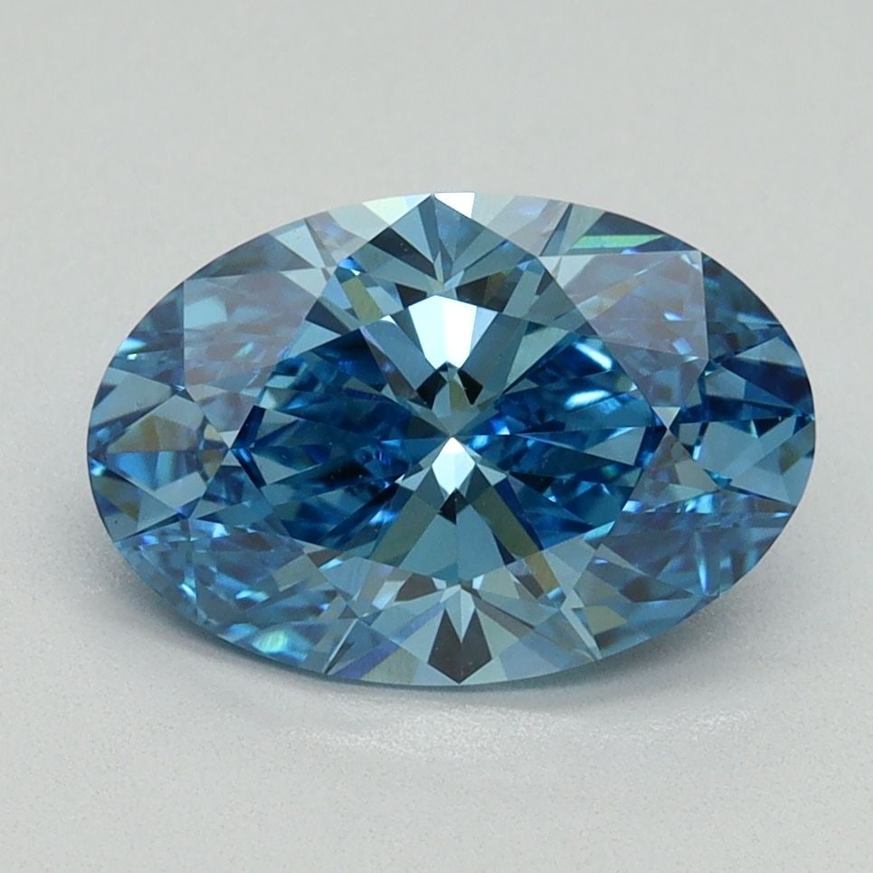 Loose Diamond - OVAL 2.13ct Fancy Vivid Blue VS1: Loose Diamond - OVAL 2.13ct Fancy Vivid Blue VS1 Source: This is a real non-mined Diamond that has been grown in a lab Shape: OVAL Carats: 2.13 Color: Fancy Vivid Blue Certification: IGI Video: