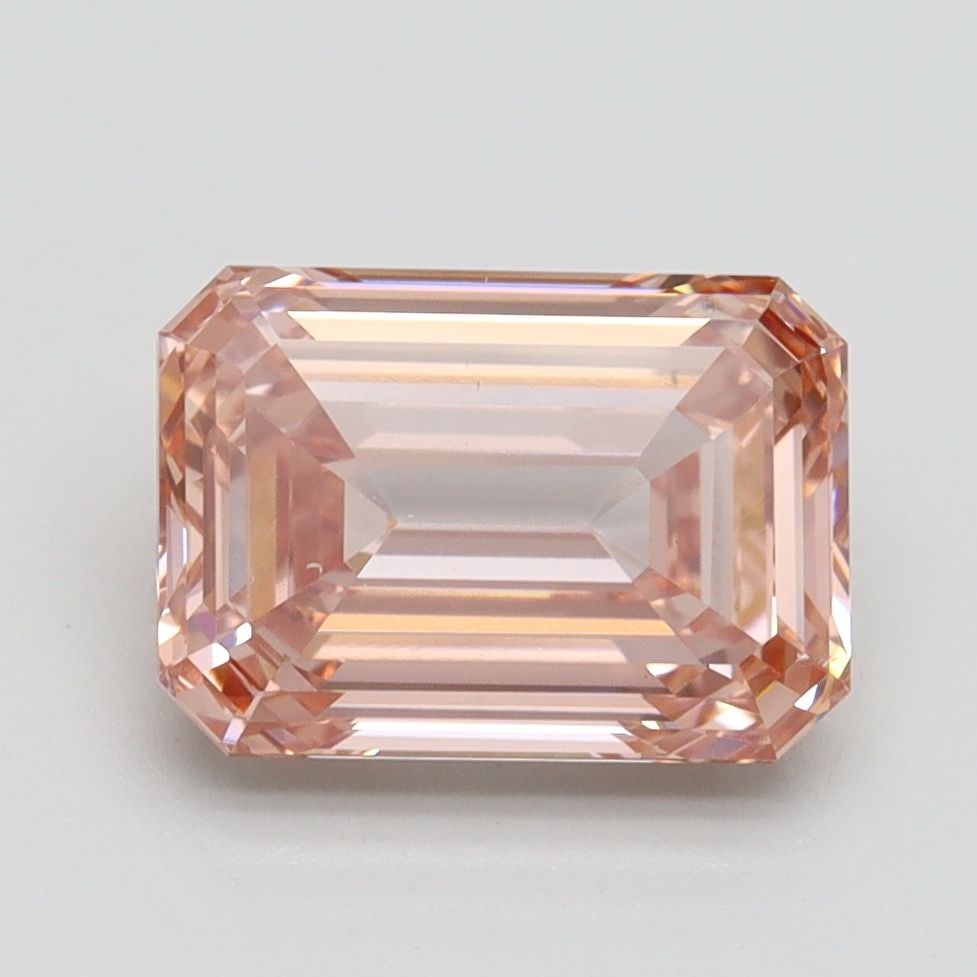 Loose Diamond - EMERALD 2.54ct Fancy Intense Brownish Pink VS2: Loose Diamond - EMERALD 2.54ct Fancy Intense Brownish Pink VS2 Source: This is a real non-mined Diamond that has been grown in a lab Shape: EMERALD Carats: 2.54 Color: Fancy Intense Brownish Pink Cert