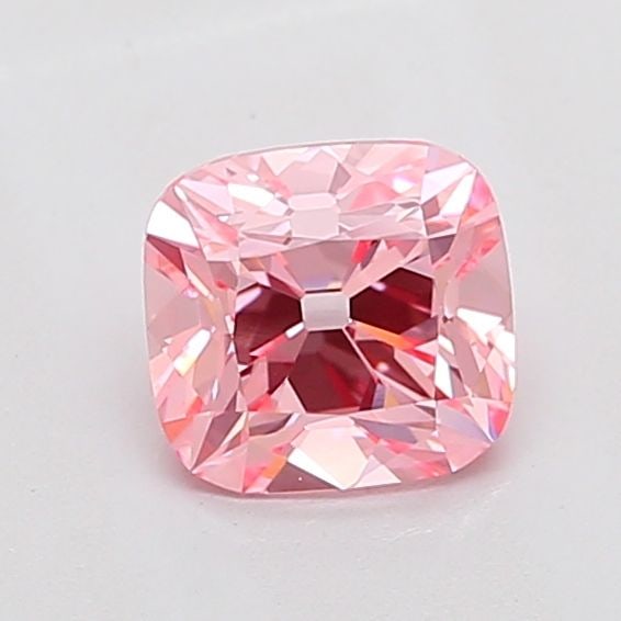 Loose Diamond - CUSHION BRILLIANT 1.22ct Fancy Vivid Pink VS1: Loose Diamond - CUSHION BRILLIANT 1.22ct Fancy Vivid Pink VS1 Source: This is a real non-mined Diamond that has been grown in a lab Shape: CUSHION BRILLIANT Carats: 1.22 Color: Fancy Vivid Pink Certif