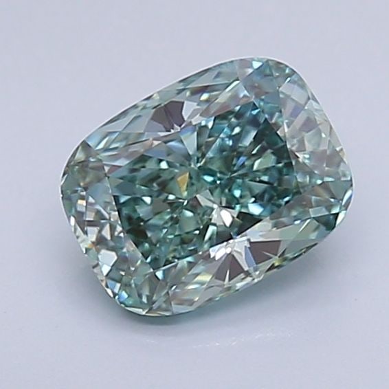 Loose Diamond - CUSHION BRILLIANT 1.06ct Fancy Vivid Green VS2: Loose Diamond - CUSHION BRILLIANT 1.06ct Fancy Vivid Green VS2 Source: This is a real non-mined Diamond that has been grown in a lab Shape: CUSHION BRILLIANT Carats: 1.06 Color: Fancy Vivid Green Cert