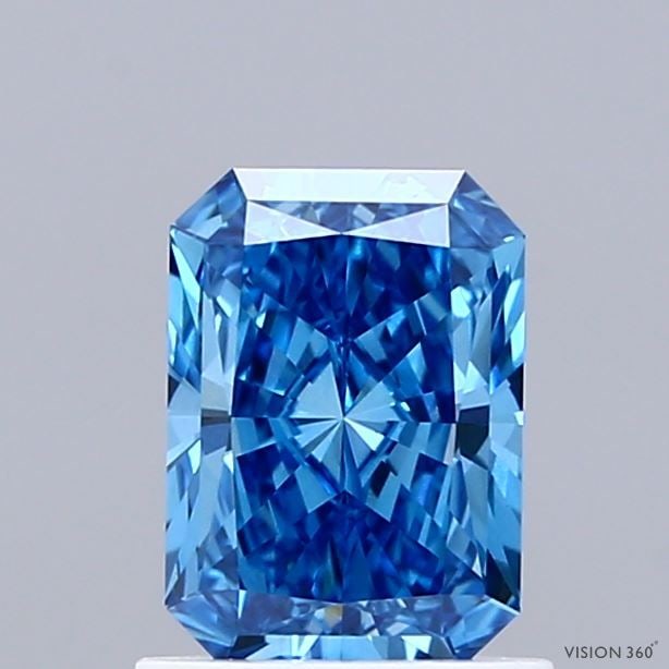 Loose Diamond - RADIANT 1.0ct Fancy Vivid Blue VS1: Loose Diamond - RADIANT 1.0ct Fancy Vivid Blue VS1 Source: This is a real non-mined Diamond that has been grown in a lab Shape: RADIANT Carats: 1.0 Color: Fancy Vivid Blue Certification: IGI Video: