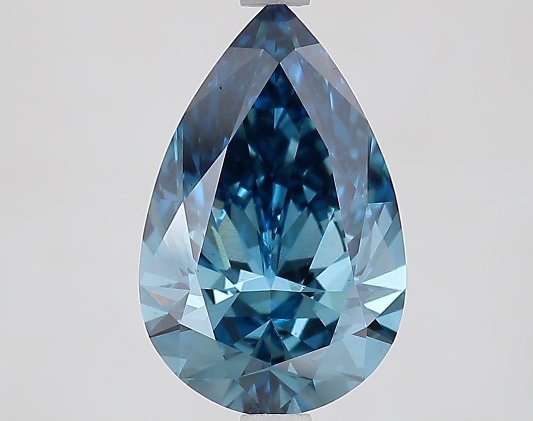 Loose Diamond - PEAR 3.09ct Fancy Vivid Blue VS1: Loose Diamond - PEAR 3.09ct Fancy Vivid Blue VS1 Source: This is a real non-mined Diamond that has been grown in a lab Shape: PEAR Carats: 3.09 Color: Fancy Vivid Blue Certification: IGI Video: