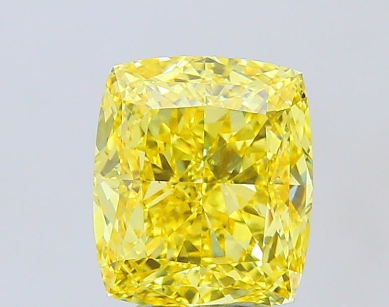 Loose Diamond - CUSHION MODIFIED 7.02ct Fancy Vivid Yellow VS1: Loose Diamond - CUSHION MODIFIED 7.02ct Fancy Vivid Yellow VS1 Source: This is a real non-mined Diamond that has been grown in a lab Shape: CUSHION MODIFIED Carats: 7.02 Color: Fancy Vivid Yellow Cert