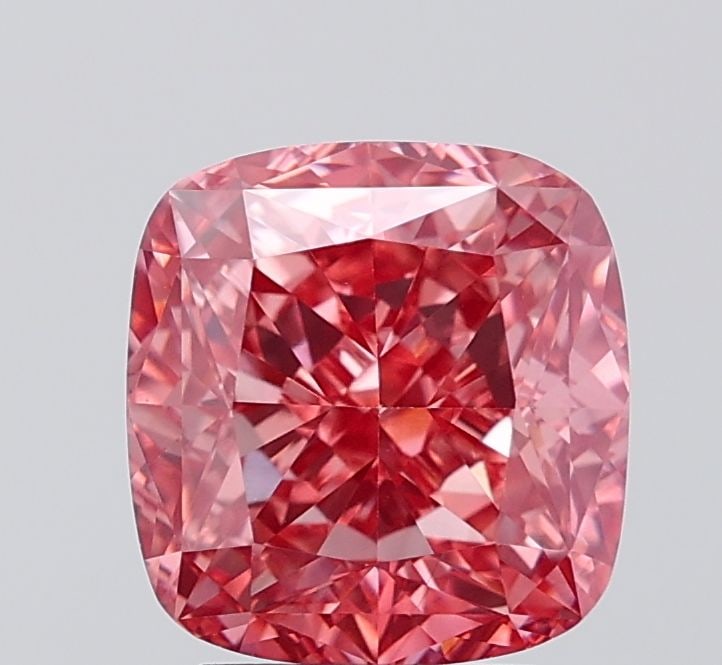 Loose Diamond - CUSHION MODIFIED 3.46ct Fancy Vivid Pink VS1: Loose Diamond - CUSHION MODIFIED 3.46ct Fancy Vivid Pink VS1 Source: This is a real non-mined Diamond that has been grown in a lab Shape: CUSHION MODIFIED Carats: 3.46 Color: Fancy Vivid Pink Certific