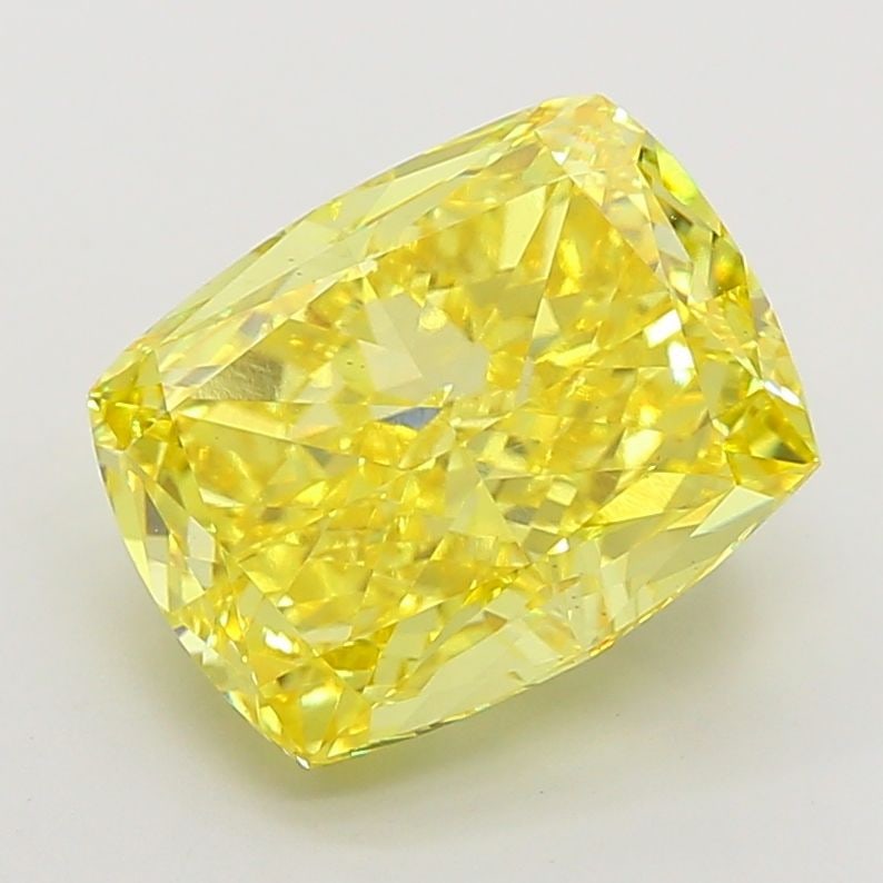 Loose Diamond - CUSHION MODIFIED 1.27ct Fancy Vivid Yellow VVS2: Loose Diamond - CUSHION MODIFIED 1.27ct Fancy Vivid Yellow VVS2 Source: This is a real non-mined Diamond that has been grown in a lab Shape: CUSHION MODIFIED Carats: 1.27 Color: Fancy Vivid Yellow Cer